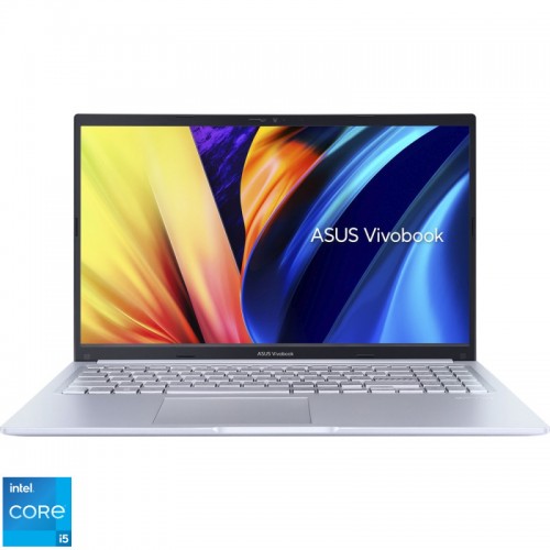 Laptop ASUS Vivobook X1502ZA, 15.6 inch, Intel Core i5-12500H, X1502ZA-BQ1086-16GB-512GB, 12 nuclee, 18MB, 16 GB RAM, SSD 512GB NVME, Intel UHD Graphics, NO OS, Icelight Silver