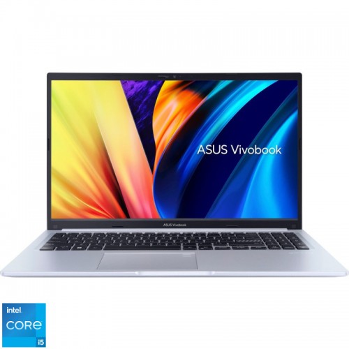 Laptop ASUS Vivobook X1502ZA, 15.6 inch, Intel Core i5-12500H,   X1502ZA-BQ1086-1TB,   12 nuclee, 18MB, 16 GB RAM, SSD 1TB NVME, Intel UHD Graphics, NO OS, Icelight Silver